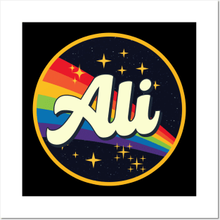 Ali // Rainbow In Space Vintage Style Posters and Art